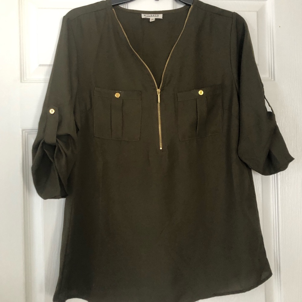 Half zip Blouse
